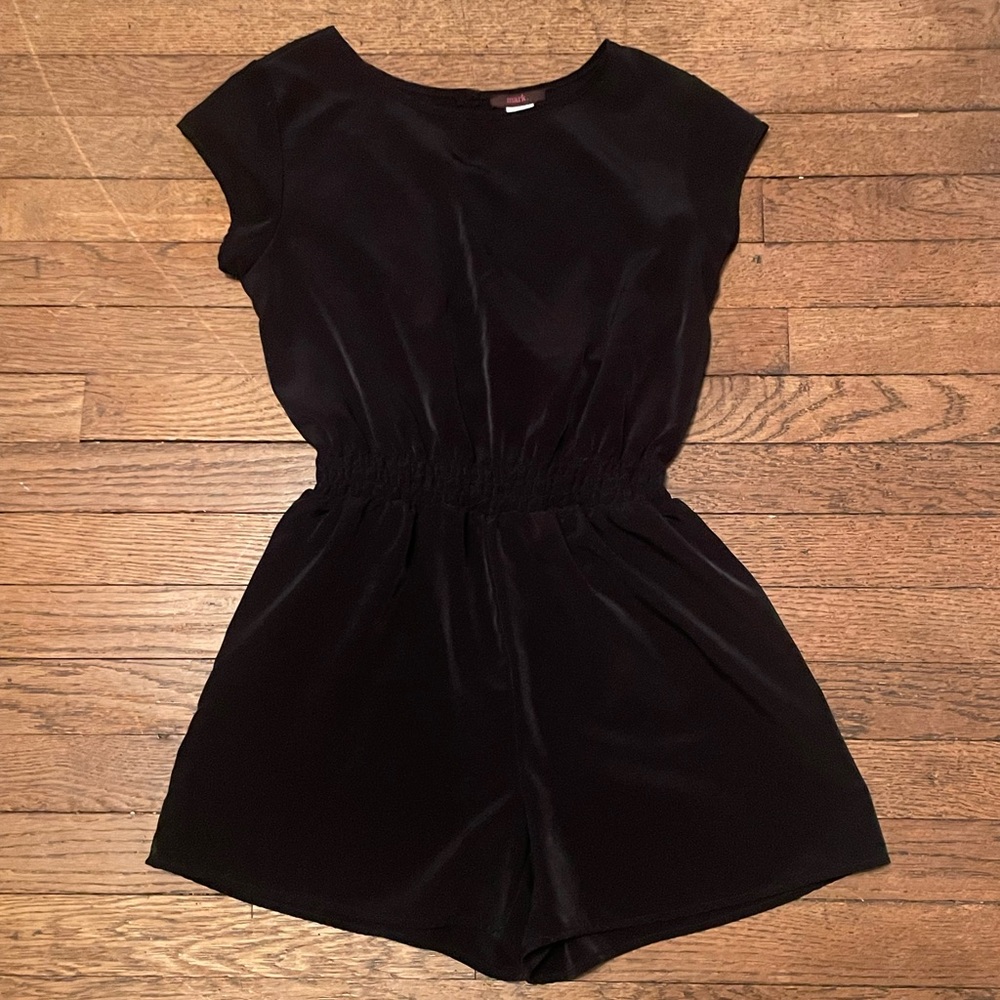 Open back short romper